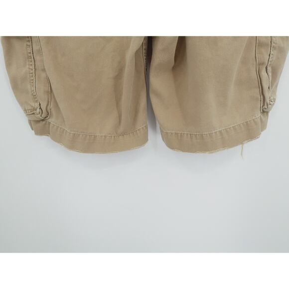 Y2K American Eagle Shorts Mens‎ 33 Khaki Distressed Cargo Utility Grunge - Picture 6 of 11